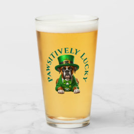 Divertido perro del día de San Patricio Afortunada