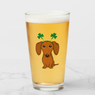 Divertido perro del Día de San Patricio Dachshund