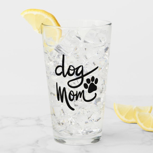 Divertido perro Paw Dog Mom (Anverso (hielo))