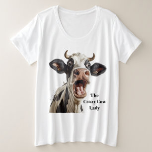 Divertido personalizable de dama de vaca loca