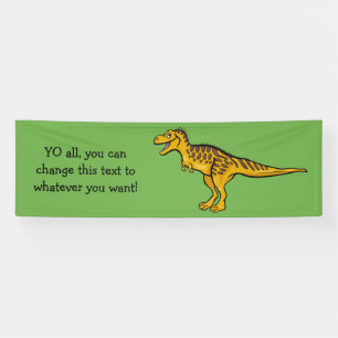 Divertido personalizado de Dinosaurios pancarta de