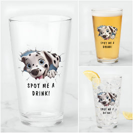 Divertido Personalizado de Novedad Dalmatian Glass