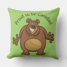 Divertido personalizado de oso texto y almohadas d