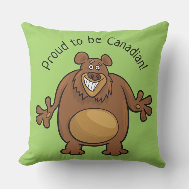 Divertido personalizado de oso texto y almohadas d (Anverso)