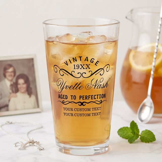 Divertido Personalizado Vintage Cumpleaños Envejec (Subido por el creador)