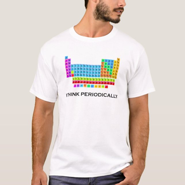 Divertido "pienso periódicamente" la camisa de la (Anverso)