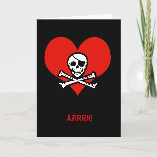 Divertido piratéeme tarjeta de la tarjeta del día (Anverso)