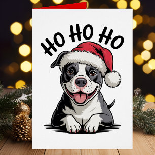 Divertido Pit Bull Santa Pittie Navidad Pitbull Pe