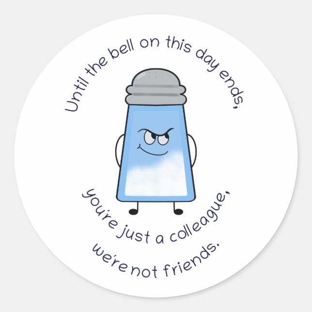 Divertido poema Salty Couplet Pegatina "No son ami (Anverso)