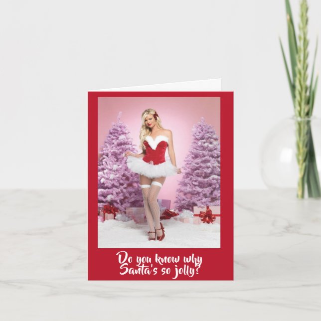 Divertido por qué Santa es tan alegre Navidad (Anverso)