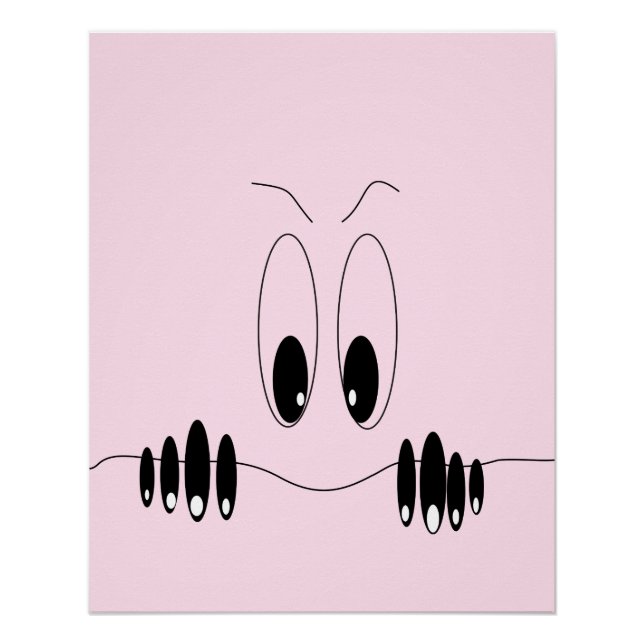 Divertido Poster de Curiosidad Jugadora Ojos - Per (Anverso)