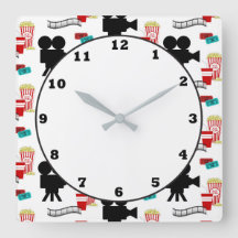 Divertido Reloj de patrón de palomitas de tambor d