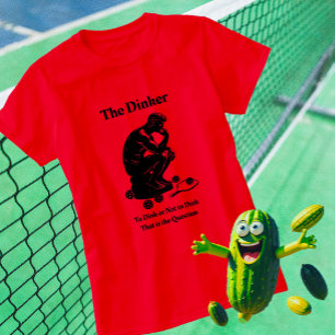 Divertido Retro La Camiseta De Dinker Pickleball