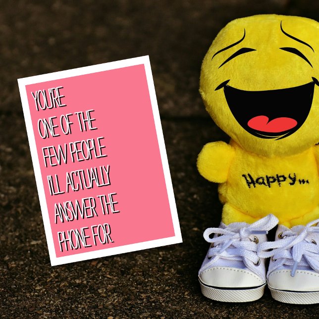 Divertido Rosa Solo responderé a tu tarjeta telefó (Subido por el creador)