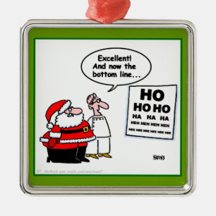 Divertido Santa En El Ornamento De Navidad Optomet