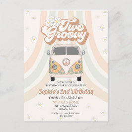 Divertido segundo cumpleaños, invitación con tema