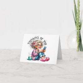 Divertido Senior Con Teléfono Celular Versión 2