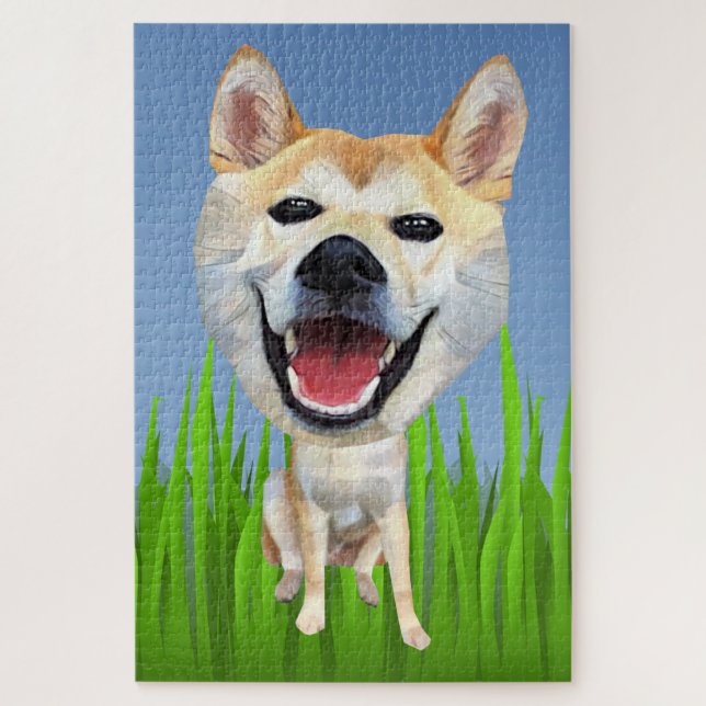 Divertido Shiba Inu 1014 rompecabezas difícil (Vertical)