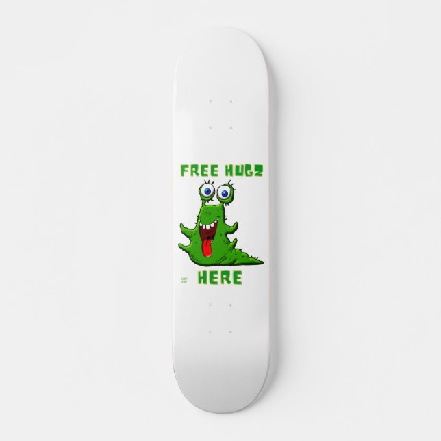 divertido skateboard "FREE HUGZ..." (Anverso )