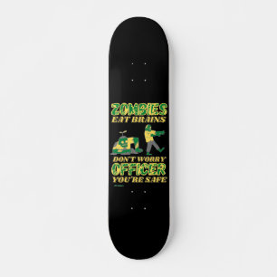 divertido skateboard "ZOMBIES come CEREBROS..."