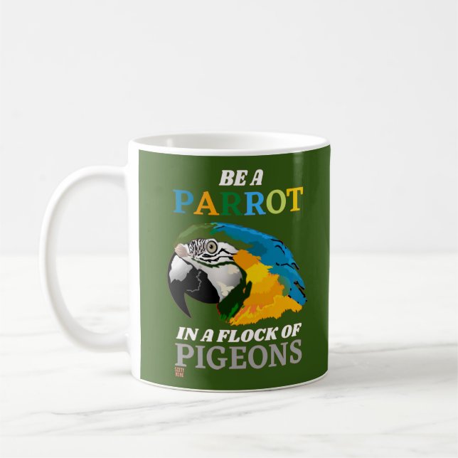 divertido taza de café "SÉ UN PARROT..." (Izquierda)