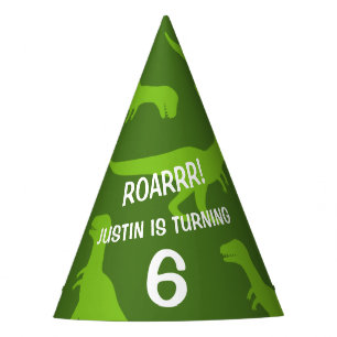 Divertido tema de dinosaurios verdes gorras de la 
