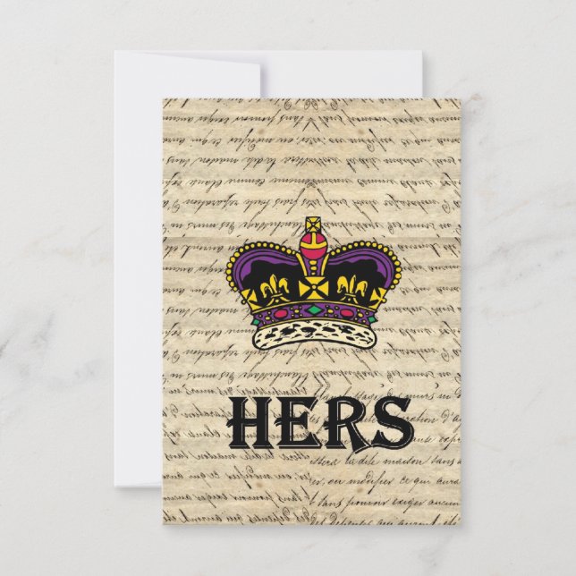 Divertido texto y corona (Anverso)