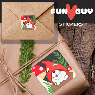 DIVERTIDO TIPO, los pegatinas del chow gnome