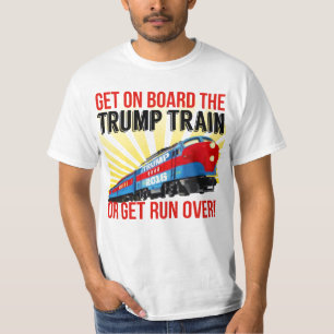 Divertido tren Donald Trump o atropellado camiseta