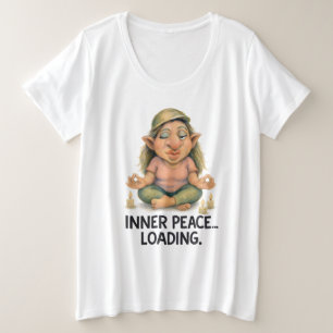 Divertido trol meditador - Cita de carga de paz in