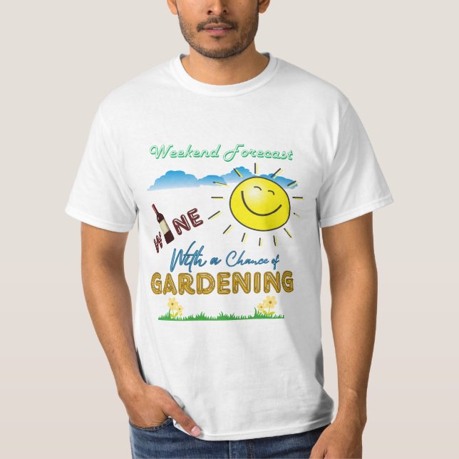 ¡DIVERTIDO! Vino y jardinería - Camisa de previsió (Anverso)