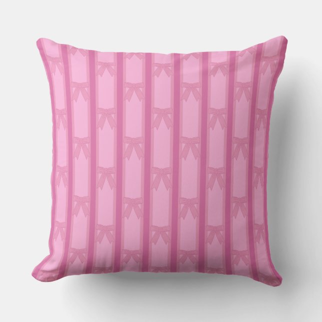 Divertido y divertido almohada rayada rosada de va (Anverso)