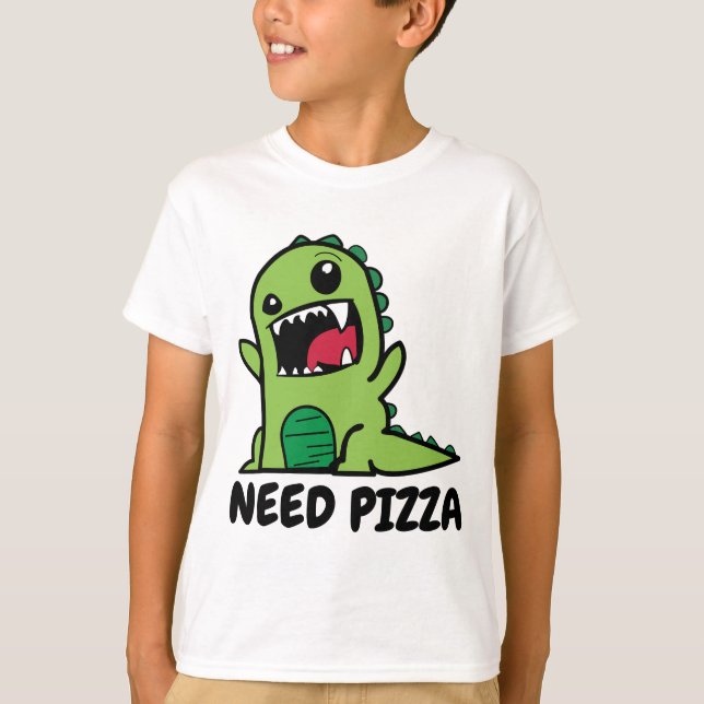Divertidos camisetas de pizza para KIds (Anverso)