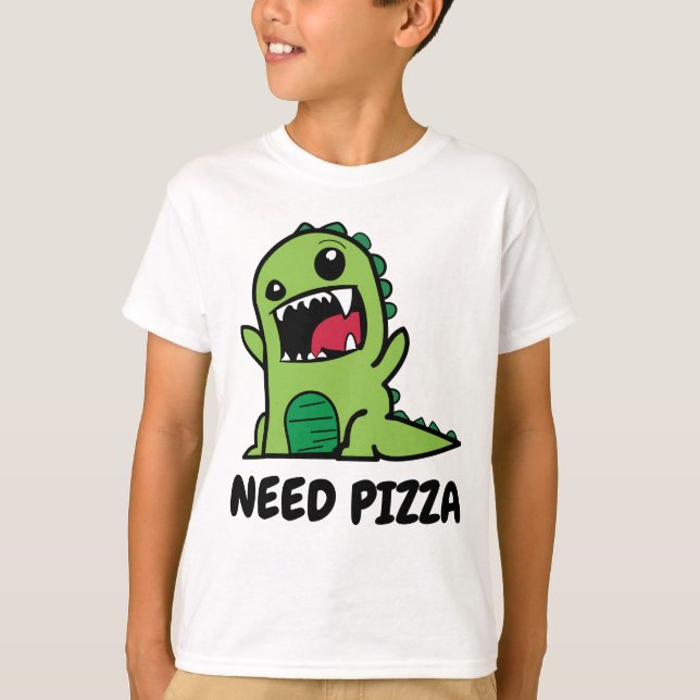 Divertidos camisetas de pizza para KIds (Anverso)