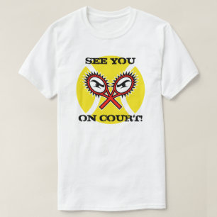 Divertidos Camisetas de Tenis T con un lema humor