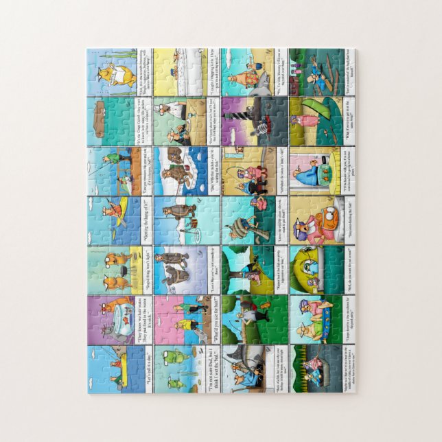 Divertidos espectros que pescan el rompecabezas de (Vertical)