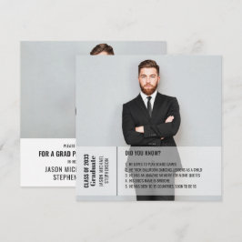 Divertidos hechos graduación invitación 2 foto mod