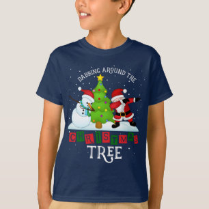 Divertidos Navidades de la camiseta Santa Dabbing