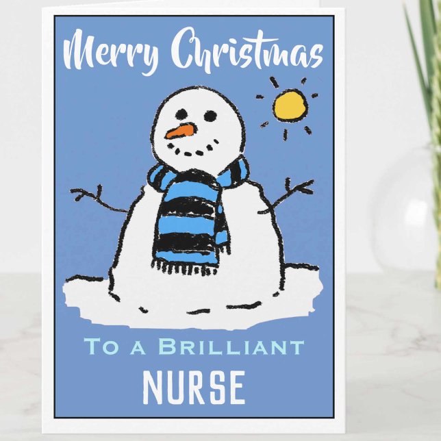 Divertidos Navidades de Snowman piden tarjeta de e (Subido por el creador)
