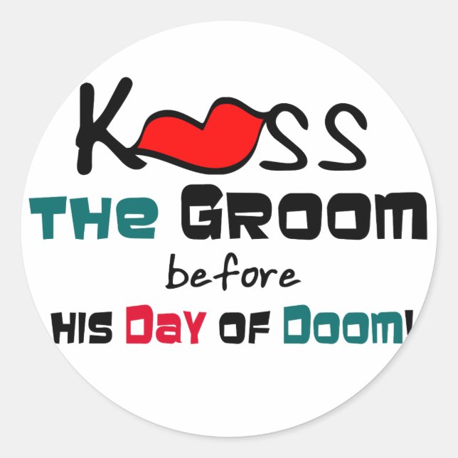 Divertidos Pegatinas del Partido Bachelor (Anverso)