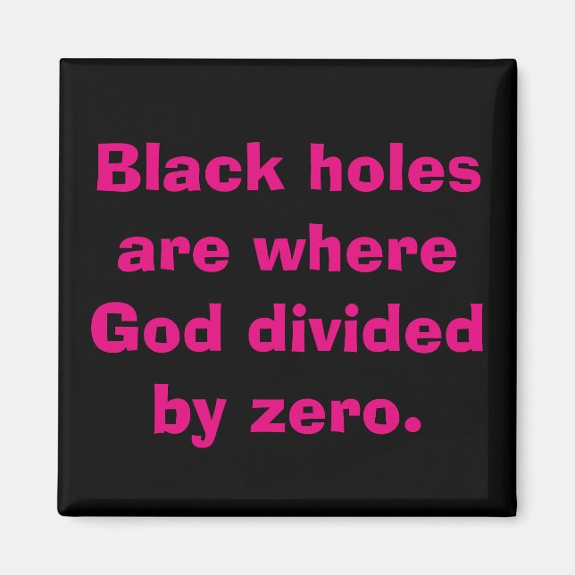 Dividir por imán de matemáticas cero (Frente)