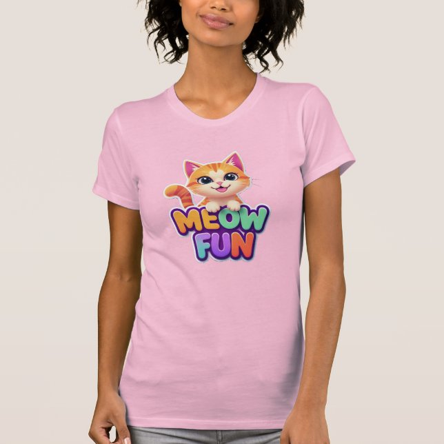 Diviértete con Meow - Camiseta de gato sonriente l (Anverso)