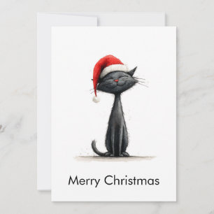Diviértete con un cómico gato negro en Navidad