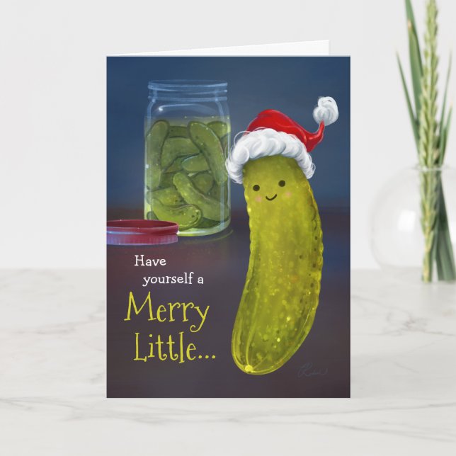 Diviértete Feliz Navidad Pequeño Pickle de Santa (Anverso)