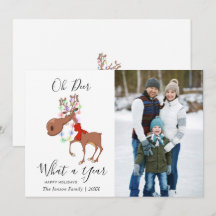 Diviértete Reno de Navidad Feliz Navidad Saludo Co