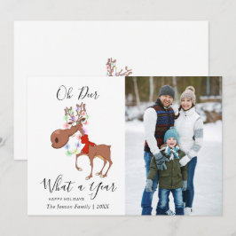 Diviértete Reno de Navidad Feliz Navidad Saludo Co