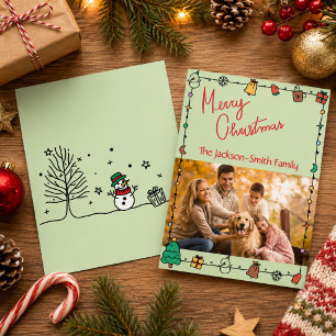 Diviértete Tarjeta de Navidad con Foto de Familia 