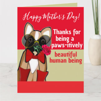 Diviértete Tarjeta del Día de la Madre con Rosa y 