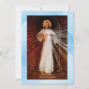 Divina Tarjeta de Alentamiento de Pie Jesús de Mis