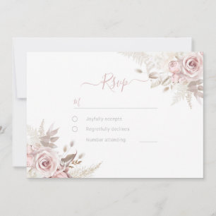 Divina tarjeta digital de respuesta de boda con to